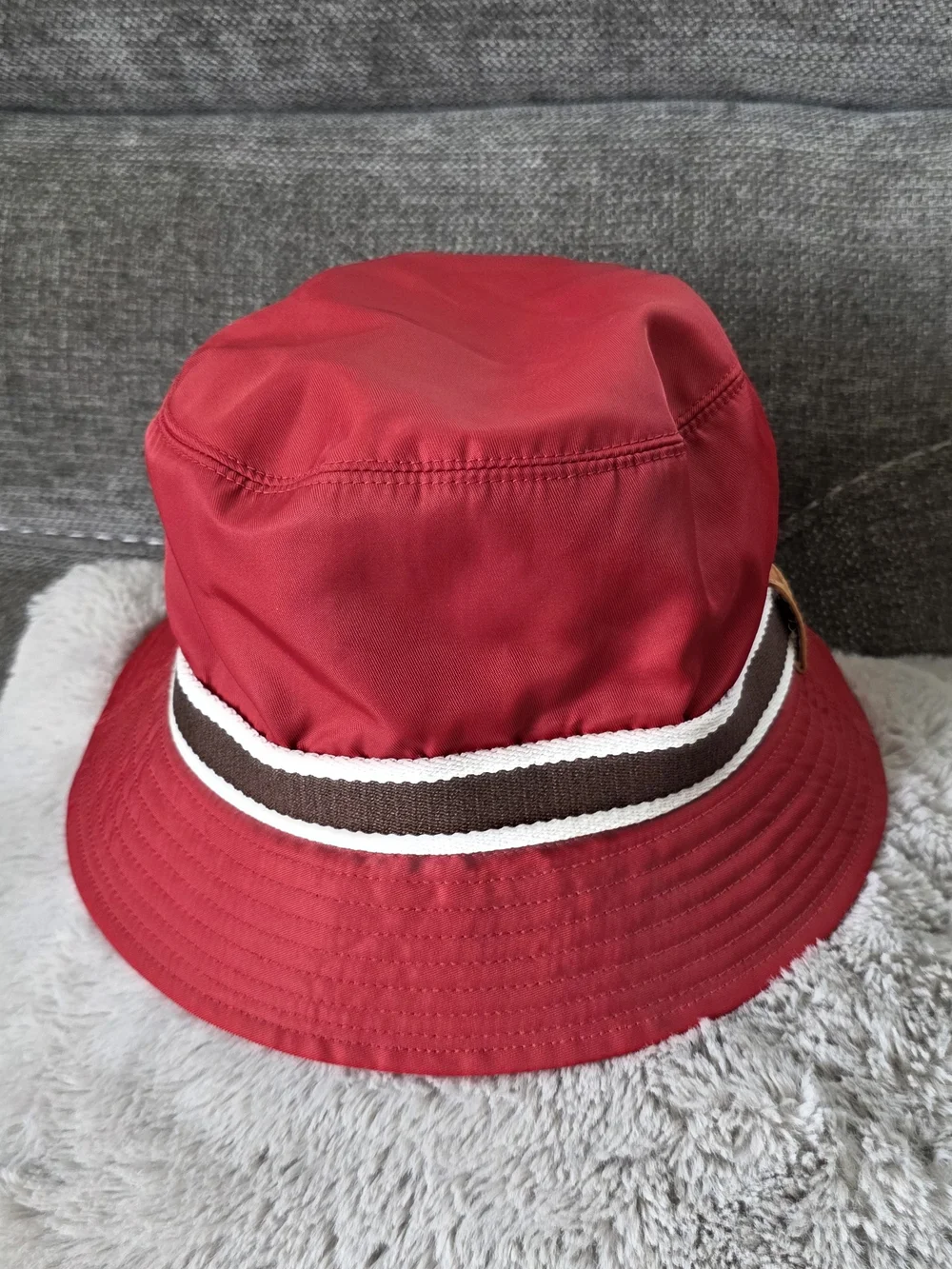 Coach Red Logo-Print Reversible Bucket Hat